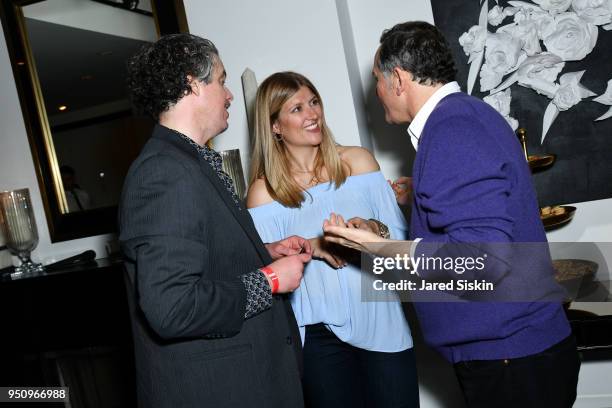 Cannon Hersey, Beatrice Fihn and Craig Hatkoff attend Tribeca Film Festival World Premiere Party for the Virtual Reality Experience "The Day the...