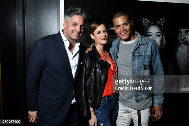 Nathan Brown, Britney Busacca and Jamal Blake Williams attend Tribeca Film Festival World Premiere Party for the Virtual Reality Experience "The Day...