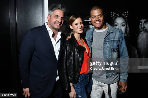 Nathan Brown, Britney Busacca and Jamal Blake Williams attend Tribeca Film Festival World Premiere Party for the Virtual Reality Experience "The Day...