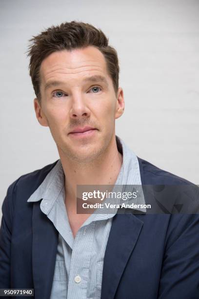 Benedict Cumberbatch at the "Patrick Melrose" Press Conference at the Four Seasons Hotel on April 24, 2018 in Beverly Hills, California.