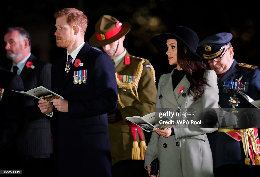 Prince Harry And Meghan Markle Attend Anzac Day Services