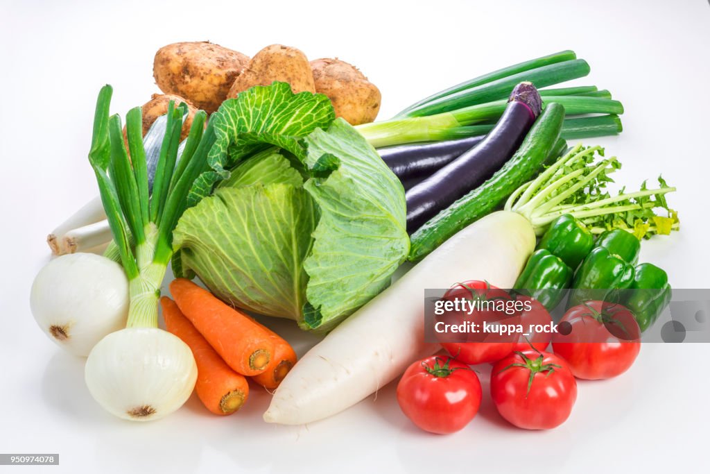 Many kinds of vegetables