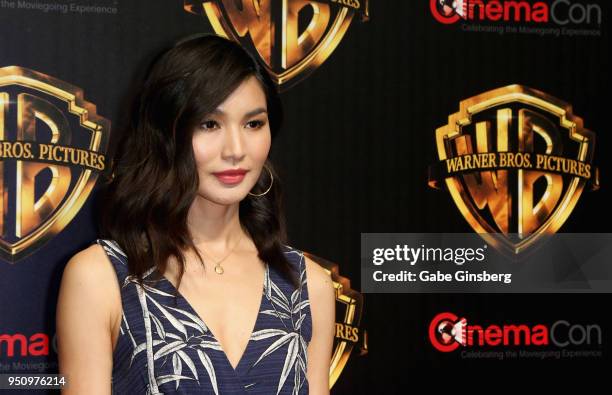 Actress Gemma Chan attends CinemaCon 2018 Warner Bros. Pictures Invites You to The Big Picture, an Exclusive Presentation of our Upcoming Slate at...