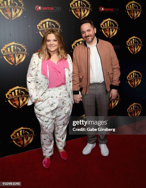 Actress Melissa McCarthy and her husband, director/actor Ben Falcone, attend CinemaCon 2018 Warner Bros. Pictures Invites You to The Big Picture, an...
