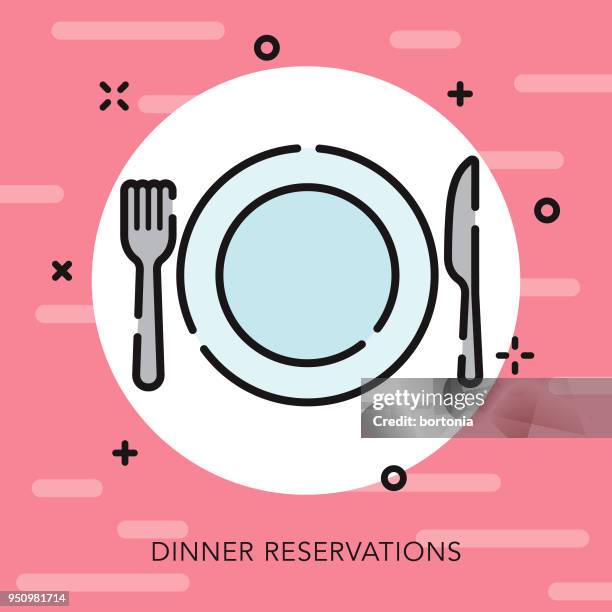 abendessen geöffnet übersicht valentinstag-symbol - symbol mit offenem umriss stock-grafiken, -clipart, -cartoons und -symbole