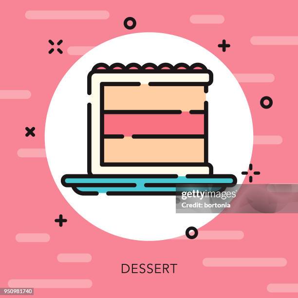 dessert-offene übersicht-valentinstag-symbol - symbol mit offenem umriss stock-grafiken, -clipart, -cartoons und -symbole