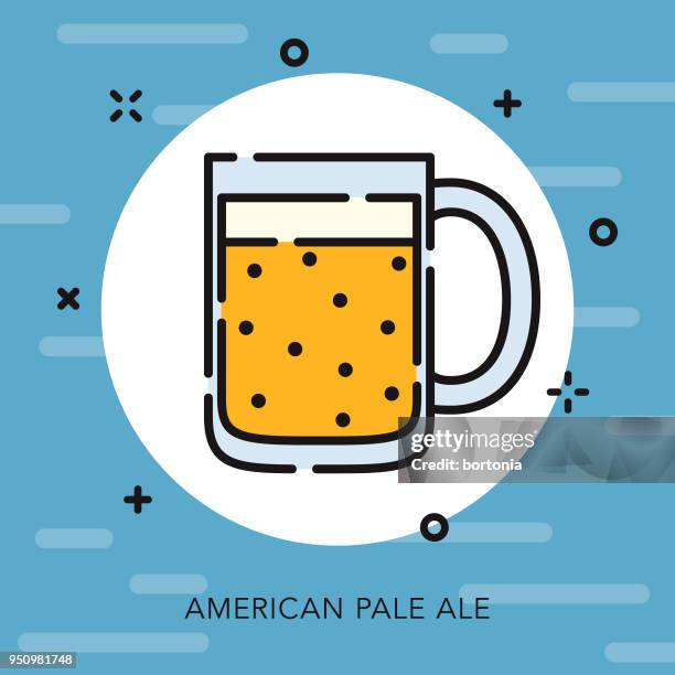 beer open outline usa icon - artisan stock illustrations