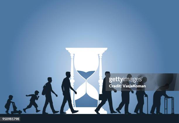 im laufe der zeit - lebenszyklus stock-grafiken, -clipart, -cartoons und -symbole