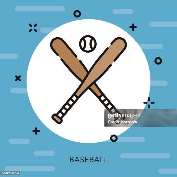 baseball open outline usa icon - baseball font stock illustrations