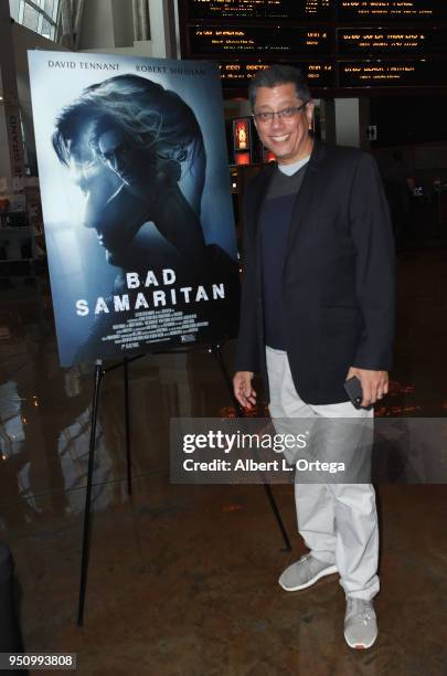 Director Dean Devlin attends the Screening Of Electric Entertainment's "Bad Samaritan" held at ArcLight Hollywood on April 24, 2018 in Hollywood,...