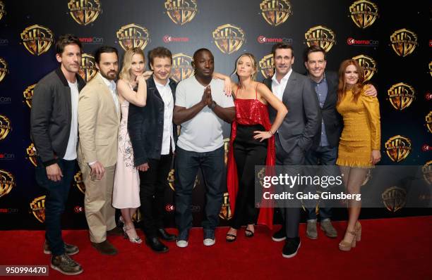 Director Jeff Tomsic, actor Jake Johnson, actress Leslie Bibb, actor Jeremy Renner, actor/comedian Hannibal Buress, actress Annabelle Wallis, actors...