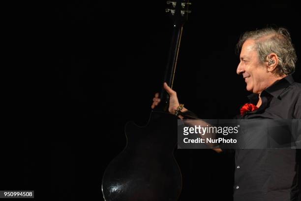 Jorge Palma, a Portuguese singer and songwriter, performs in front of over five thousand local fans, during a free concert organised by the...
