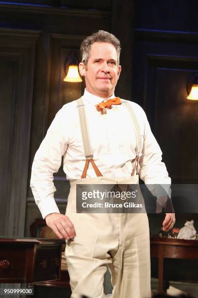 Tom Hollander at the opening night curtain call for Tom Stoppard's play "Travesties" on Broadway at The American Airlines Theatre on April 24, 2018...