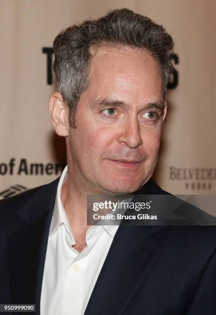 Tom Hollander poses at the opening night of Tom Stoppard's play "Travesties" on Broadway at The American Airlines Theatre on April 24, 2018 in New...