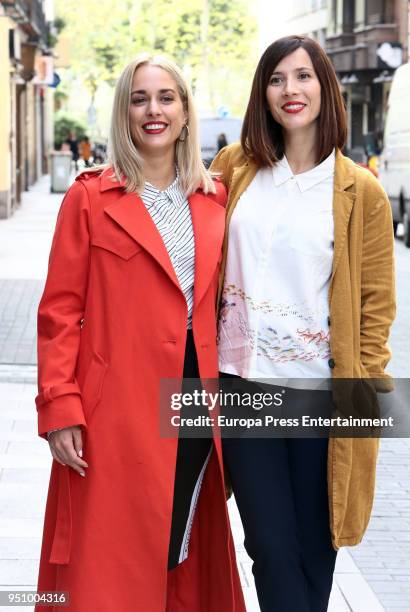 Silvia Alonso and Barbara Goenaga attend the 'Hacerse Mayor Y Otros Problemas' photocall on April 24, 2018 in Madrid, Spain.