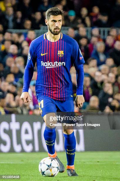 Andre Filipe Tavares Gomes of FC Barcelona in action during the UEFA Champions League 2017-18 quarter-finals match between FC Barcelona and AS Roma...