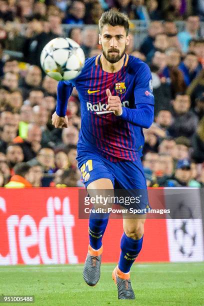 Andre Filipe Tavares Gomes of FC Barcelona in action during the UEFA Champions League 2017-18 quarter-finals match between FC Barcelona and AS Roma...