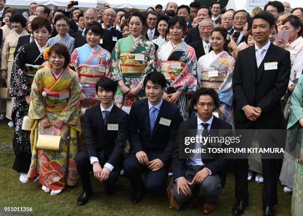 Japanese medallists from the Pyeongchang Winter Olympic Games, Nana Takagi, Yuzuru Hanyu, Daichi Hara, Ayumu Hirano and Akito Watabe, Nao Kodaira,...