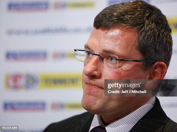 Craig Levein is unveiled as the new Scotland football coach at Hampden Park on December 23, 2009 in Glasgow, Scotland. The former Dundee United...