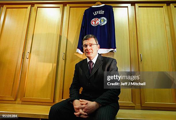 Craig Levein poses as he is is unveiled as the new Scotland football coach at Hampden Park on December 23, 2009 in Glasgow, Scotland. The former...