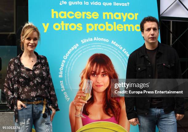 Vito Sanz and Maria Esteve attend the 'Hacerse Mayor Y Otros Problemas' photocall on April 24, 2018 in Madrid, Spain.