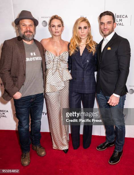 Norbert Leo Butz, Jennifer Morrison, Zosia Mamet and Evan Jonigkeit attend the screening of 'Fabled'' at Tribeca TV: Indie Pilots during the 2018...