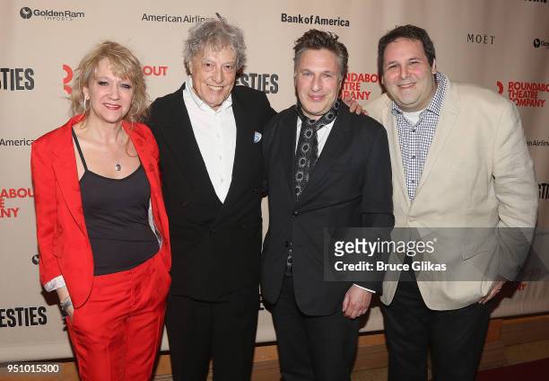 Associate Producer Sonia Friedman, Playwright Tom Stoppard, Director Patrick Marber and Associate Producer David Babani pose at the opening night of...