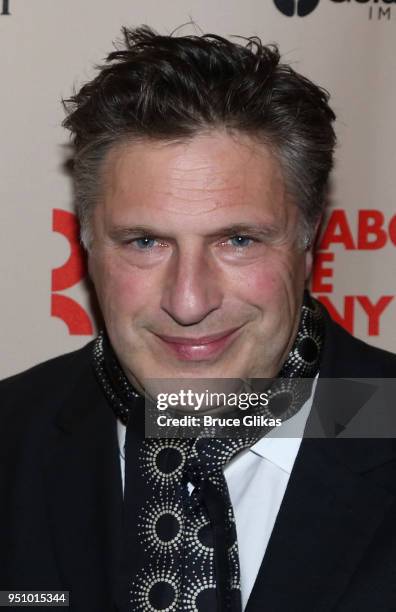 Patrick Marber poses at the opening night of Tom Stoppard's play "Travesties" on Broadway at The American Airlines Theatre on April 24, 2018 in New...