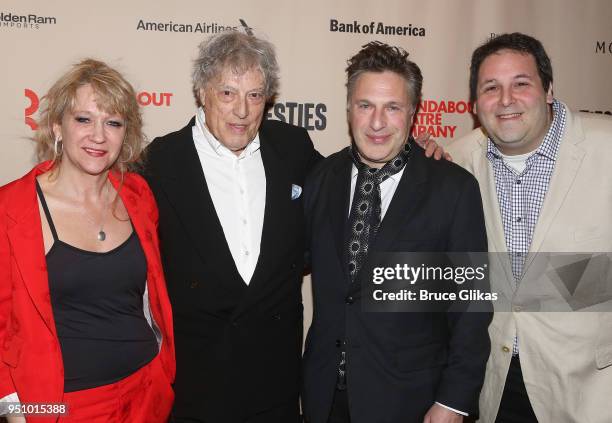 Associate Producer Sonia Friedman, Playwright Tom Stoppard, Director Patrick Marber and Associate Producer David Babani pose at the opening night of...