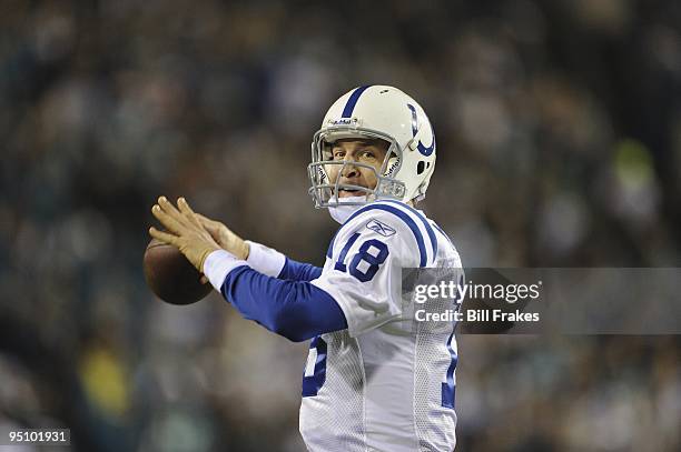 Indianapolis Colts QB Peyton Manning in action vs Jacksonville Jaguars. Jacksonville, FL CREDIT: Bill Frakes