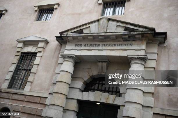 The entrance of the courthouse in Copenhagen is pictured on April 25, 2018. The Copenhagen court is to rule Wednesday, April 25 whether Danish...