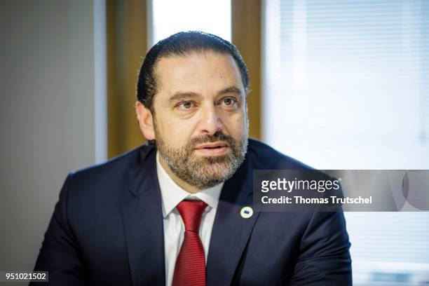 Lebanese Prime Minister Saad Hariri, captured on April 25, 2018 in Brussels, Belgium.
