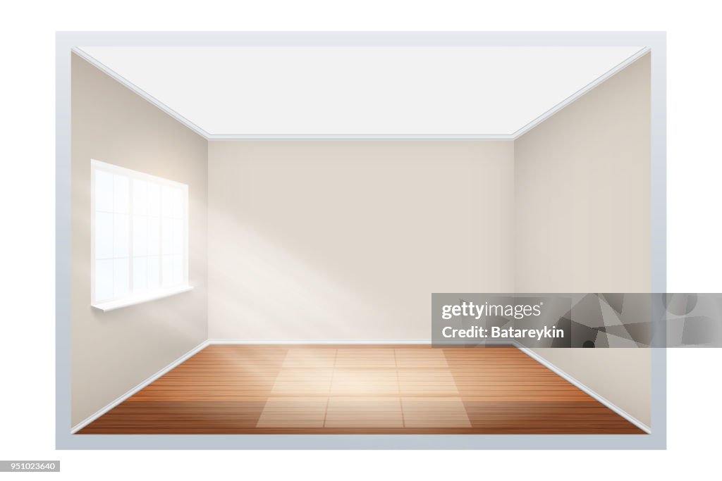 Empty Room Example Example Of Empty Room With Window On Side High-Res Vector Graphic ...