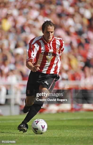 Sunderland winger Nicky Summerbee in action during a friendly match against Sampdoria at the Stadium of Light on July 31, 1993 in Sunderland, England.