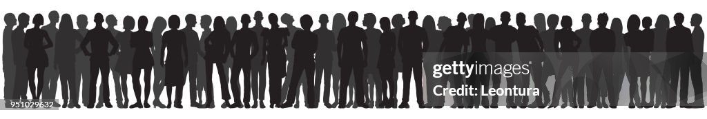 Folla (tutte le persone sono complete e spostabili)