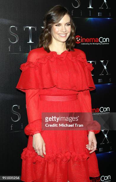 Lauren Cohan attends the 2018 CinemaCon - An Evening With STXfilms featuring a sneak preview of their future films held at The Colosseum at Caesars...