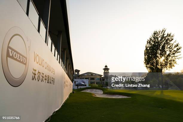 General view of the clubhouse at the Beijing Topwin Golf and Country Club ahead of the 2018 Volvo China Open at Topwin Golf and Country Club on April...