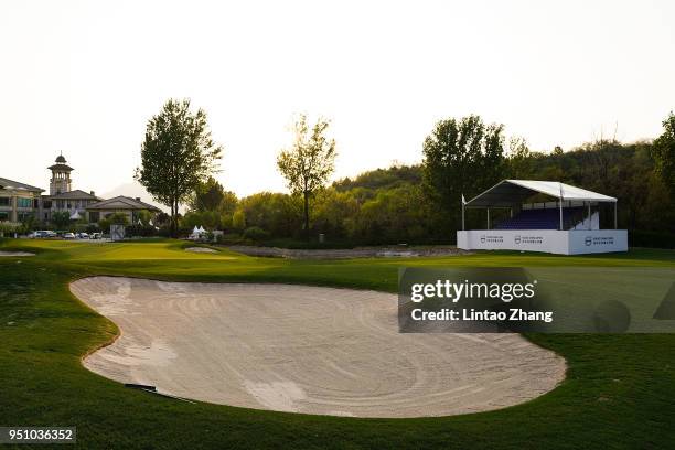 General view of the clubhouse at the Beijing Topwin Golf and Country Club ahead of the 2018 Volvo China Open at Topwin Golf and Country Club on April...