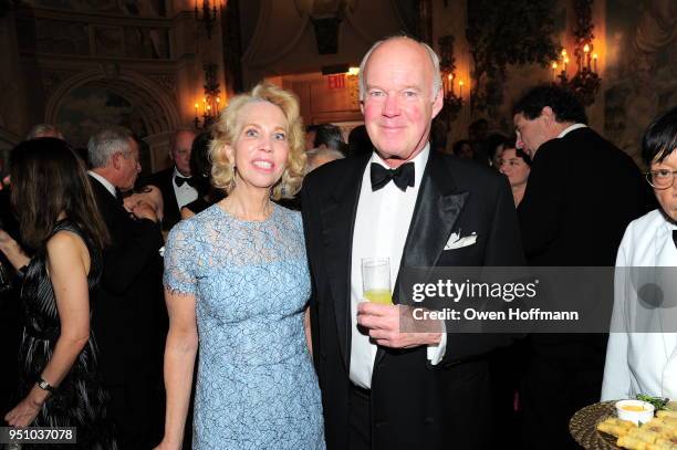 Martha Glass and John Glass attends The Hort's New York Flower Show Dinner Dance at The Pierre Hotel on April 24, 2018 in New York City.