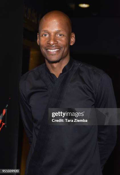 Ray Allen attends his book signing and 20th anniversary screening of Spike Lee's 'He Got Game' at TCL Chinese 6 Theatres on April 24, 2018 in...