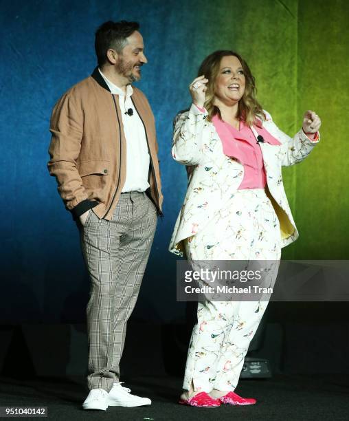 Melissa McCarthy and Ben Falcone attend the 2018 CinemaCon - Warner Bros. Pictures "The Big Picture" an exclusive presentation held at The Colosseum...