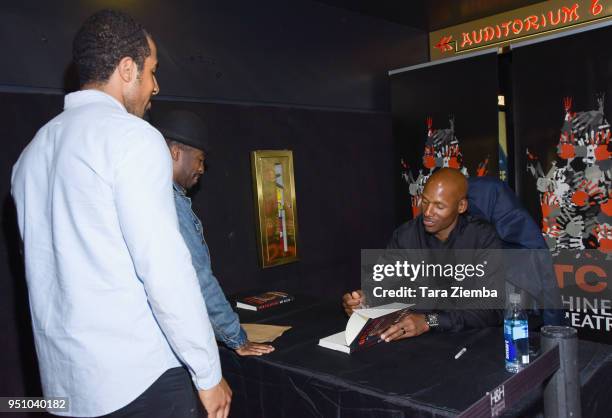 Ray Allen attends his book signing and 20th anniversary screening of Spike Lee's 'He Got Game' at TCL Chinese 6 Theatres on April 24, 2018 in...