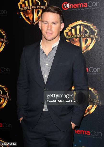 Channing Tatum attends the 2018 CinemaCon - Warner Bros. Pictures "The Big Picture" an exclusive presentation held at The Colosseum at Caesars Palace...