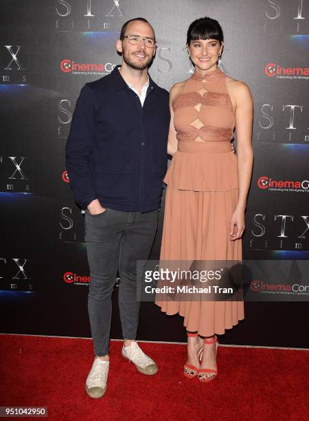 Sam Claflin and Shailene Woodley attend the 2018 CinemaCon - An Evening With STXfilms featuring a sneak preview of their future films held at The...