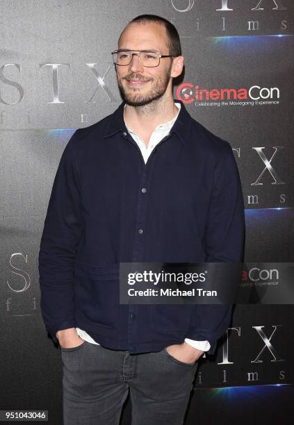 Sam Claflin attends the 2018 CinemaCon - An Evening With STXfilms featuring a sneak preview of their future films held at The Colosseum at Caesars...
