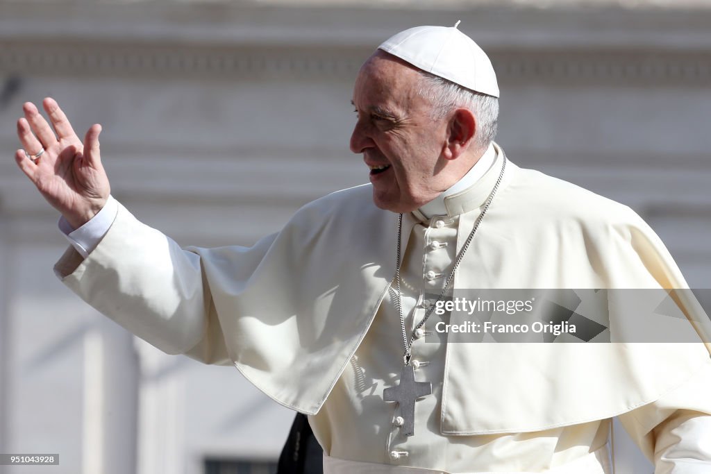 Pope Francis Attends His Weekly Audience