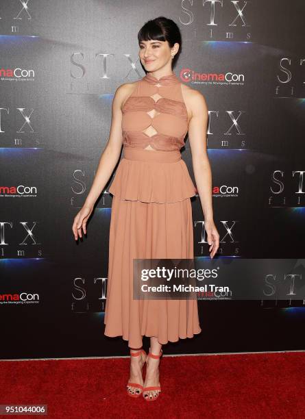 Shailene Woodley attends the 2018 CinemaCon - An Evening With STXfilms featuring a sneak preview of their future films held at The Colosseum at...