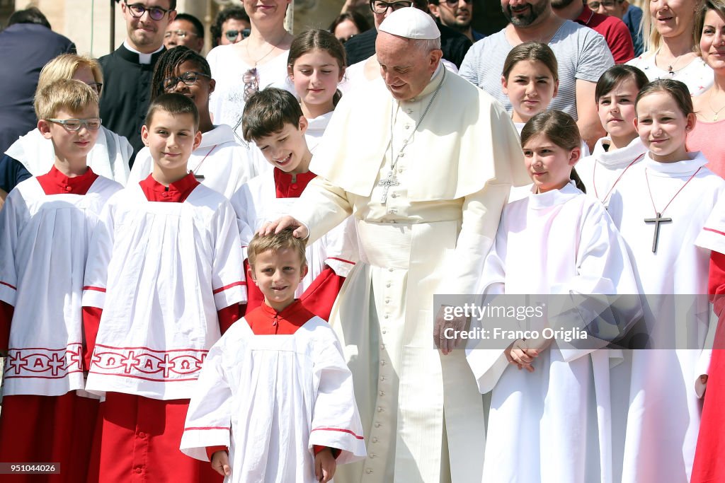 Pope Francis Attends His Weekly Audience