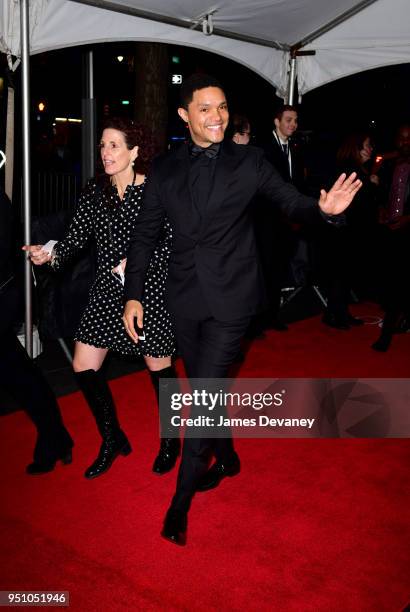 Trevor Noah seen in Columbus Circle on his way to the 2018 Time 100 Gala on April 24, 2018 in New York City.