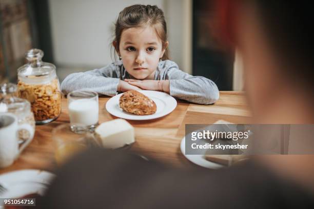 i don't like this for breakfast! - unpleasant taste stock pictures, royalty-free photos & images